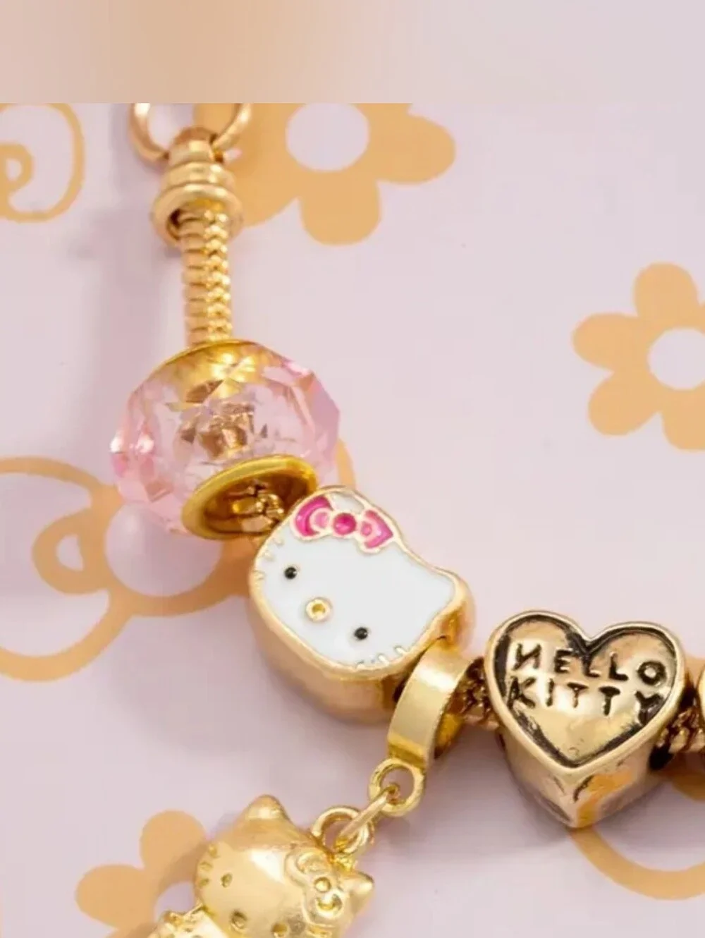 Hello Kitty Pink & Golden Charm Bracelet by Hello Kitty